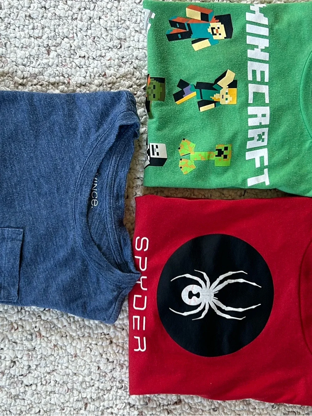 Boys Long Sleeve Shirt Lot Bundle 6 Piece Gap Minecraft Star Wars Spyder 5-6